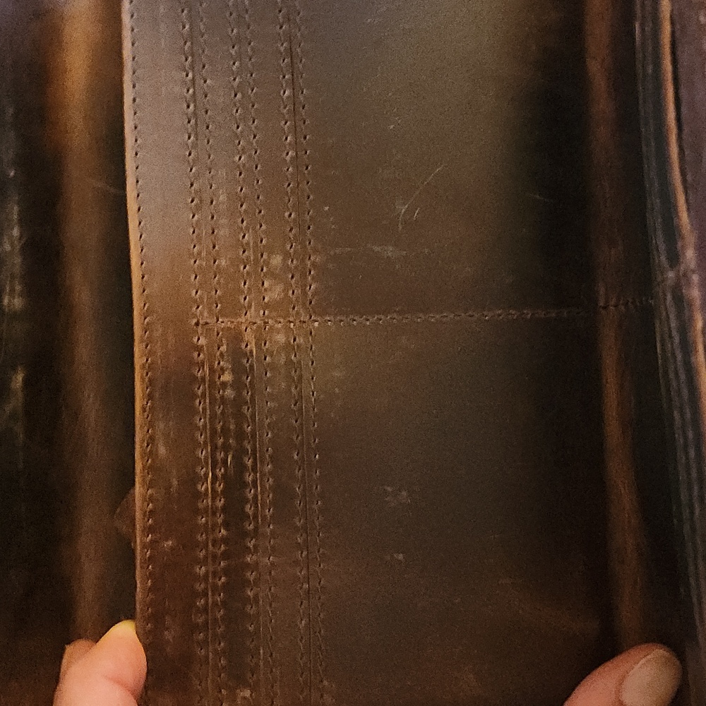Cowhide Patchwork Wallet - Picture 6 of 10